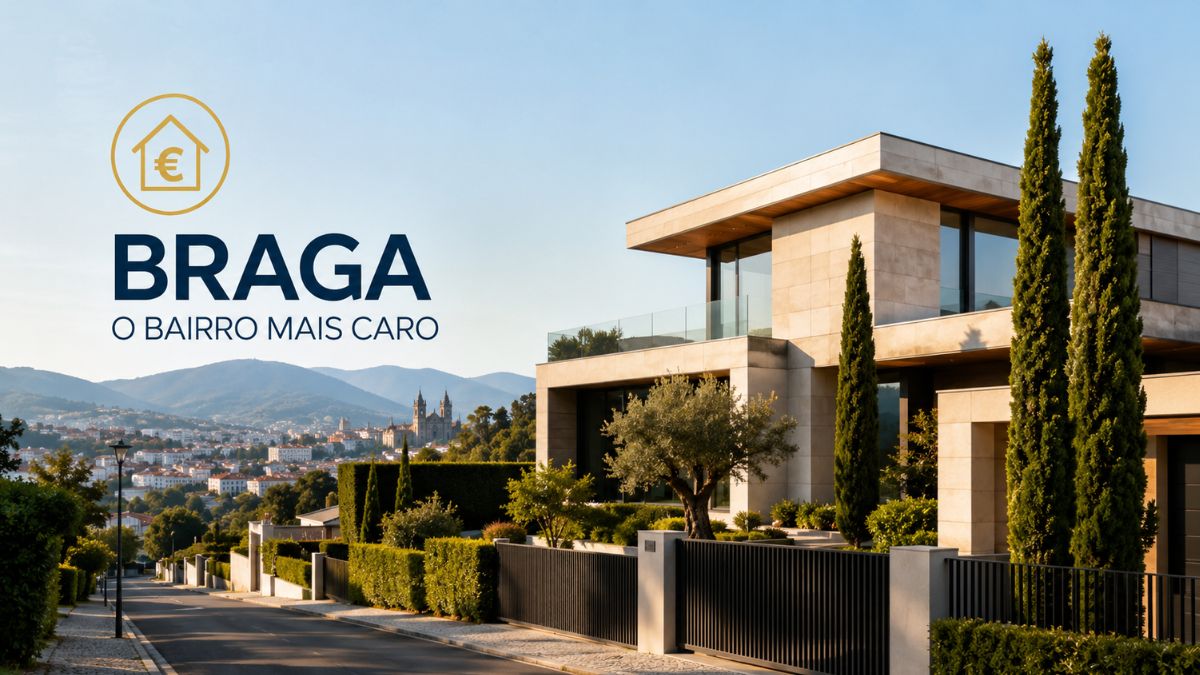 Moradia contemporânea de alto padrão situada na encosta nobre de Nogueiró e Tenões, o bairro mais caro de Braga, com vista panorâmica sobre a cidade.