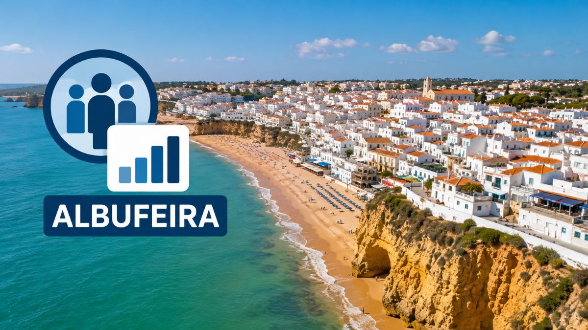 Quantos habitantes tem a cidade de Albufeira
